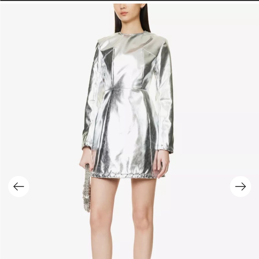 Amy Lynn metallic faux-leather mini dress - Picture 5 of 10